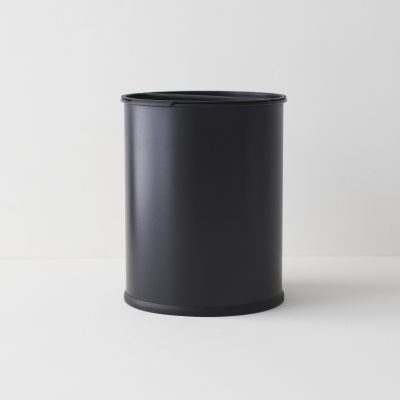 Round 15L black dual chambered recycle bin