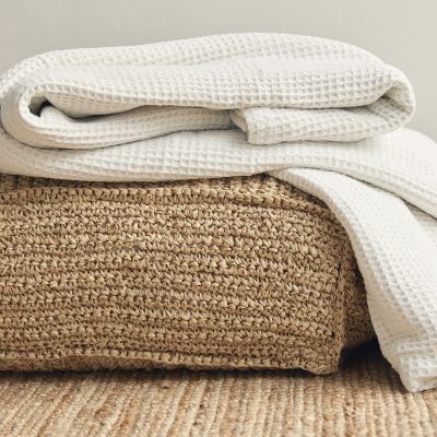 Cotton waffle blanket