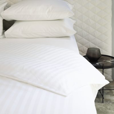 Satin stripe bedding collection