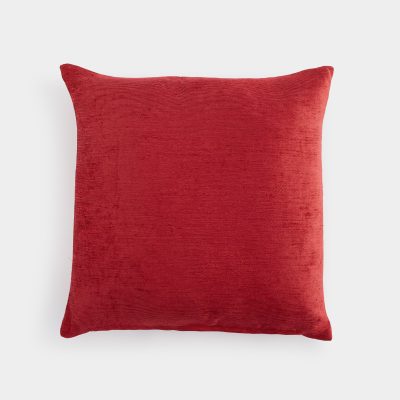 Chenille red scatter cushion